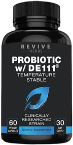 Advanced Probiotic with DE111 Strain (Bacillus subtilis). Spore Forming Probiotic. No Refrigeration Needed. 11.5 Billion Organisms. Probiotics for Women and Men. 60 Vegetable Capsules.