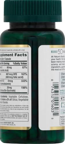 Nature’s Bounty Gentle Iron 28 mg Capsules with Vitamin C,Folic Acid,Vitamin B-12 Iron Supplement,Non-GMO,Gluten-Free,90 Count (Pack of 3)