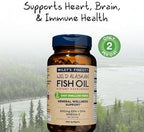 Wiley's Finest Wild Alaskan Fish Oil Easy Swallow Minis - Omega-3 Fish Oil Supplement for Adults and Kids - Double-Strength 630mg EPA and DHA Natural Supplement - 240 Mini Softgels (120 Servings)
