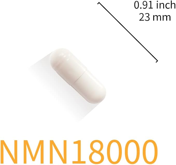 LOVITA NMN 18000, NMN Supplement with Resveratrol, Nicotinamide Mononucleotide 300 mg per Capsule, High Absorption & Stabilized Form, 99% Purity, for Healthy Aging, 60 Vegan Capsules