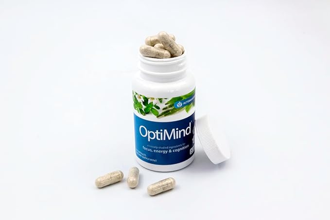 Optimind Brain Supplement for Memory and Focus, Nootropic with Synapsa®, Phosphatidylserine, Vitamin B1 B12, Non-GMO, Mental Clarity, Cognitive Support, Clinically Studied Ingredients, 32 Capsules