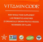 Garden of Life Vitamin Code Raw Vitamin-C, 500mg Whole Food VIT-C Capsules + Fruit & Veggie Blend & Probiotics, Supplements for Adults, Vegan, Gluten Free, 120 Capsules, (Pack of 6)