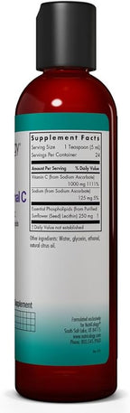 Allergy Research Group Nutricology Micro Liposomal C 1000mg Supplement - Liquid Vitamin C, Sunflower Phospholipids, Sodium Ascorbate, Organic, Bioavailable - 4 Fl Oz