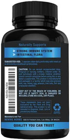 Advanced Probiotic with DE111 Strain (Bacillus subtilis). Spore Forming Probiotic. No Refrigeration Needed. 11.5 Billion Organisms. Probiotics for Women and Men. 60 Vegetable Capsules.
