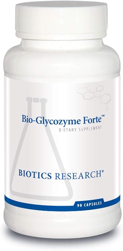 BIOTICS RESEARCH Bio Glycozyme Forte Multivitamin for Glycolytic Support, Vanadium, Zinc, Chromium, Manganese, Inositol, Catalase, Healthy Metabolism and Homocysteine 90 Capsules