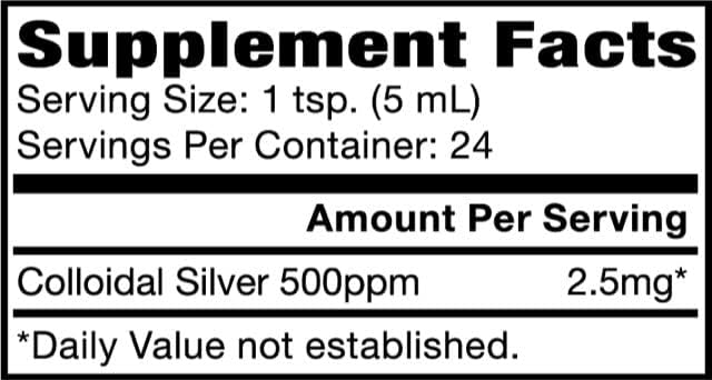 Natural Path Silver Wings Colloidal Silver 500ppm Immune Support Supplement 4 fl. oz. Dropper,(Pack of 2)
