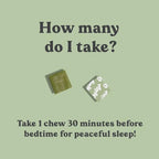 Chewsy Peaceful Sleep Chews, Sleep Support, 3 mg Melatonin, 200 MGS L-Theanine, Chamomile, Lemon Balm, Magnolia, Nighttime Sleep Aid, Naturally Minty Chews, Promotes restful Sleep, 6 -Day Supply (1)