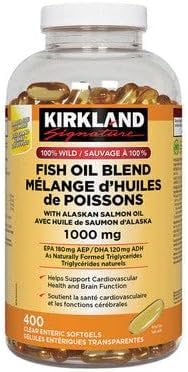 Costco Companies Inc. Kirkland Signature 100% Wild Fish Oil Blend with Alaskan Salmon Oil, 1000mg, 400 Softgels