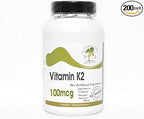 Vitamin K2 100mcg ~ 200 Capsules - No Additives ~ Naturetition Supplements