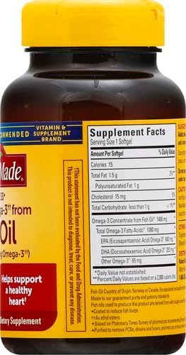 Nature Made Extra Strength Omega 3 Fish Oil Supplements, 1400mg, Fish Oil Omega 3 Supplements as Ethyl Esters for Healthy Heart, Brain, Eyes, Mood Support, 45 Softgels, 45 Day Supply, (Pack of 2)
