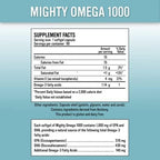 Alkaline for Life Mighty Omega 1000 Omega 3 Fish Oil Softgels, 1000 mg EPA DHA per Softgel, Preferred Triglyceride Form, South Pacific Anchovy Sourced, Professional-Grade, 90 Count