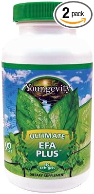 Youngevity Ultimate EFA Plus – Essential Fatty Acids, 90 Soft Gels – Balanced Fish Oil Formula for Heart, Brain, Bone, Skin Health – Omega 3-6-9 Supplement for Optimal Health Support
