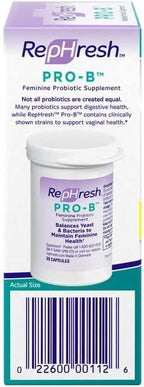 Rephresh Pro-B Probiotic Feminine Supplement, 30 Capsules (Pack of 3)