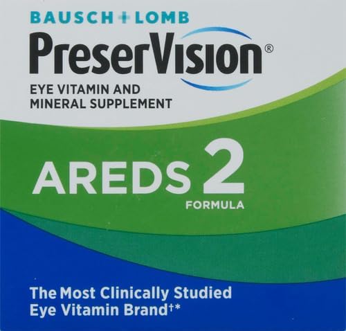 PreserVision AREDS 2 Eye Vitamin & Mineral Supplement, Contains Lutein, Vitamin C and E, Zeaxanthin, Zinc 120 Softgels (Packaging May Vary) (Pack of 2)