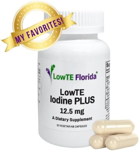 Iodine Plus 12.5 mg - 90 Vegetarian Capsules for Energy, Mood, & Healthy Body Function | Iodine Supplement for Strengthening Hair, Nails, & Teeth | Regulates Metabolism