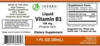 Vitamin B1 Liquid Drops Supplement – Thiamine HCl 100mg – Vitamin B1 Liquid for Energy Metabolism Nervous System Support – Thiamine Liquid Vitamins for Adults – 1 fl oz