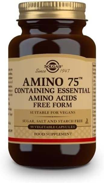 Solgar Essential Amino Complex, 90 Vegetable Capsules - Free Form Essential Amino Acids - Non-GMO, Vegan, Gluten Free, Dairy Free, Kosher - 90 Servings