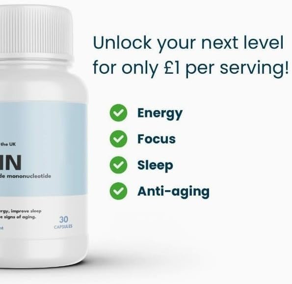 【2 Pack】 NMN 500mg Capsules – Nicotinamide Mononucleotide Supplement, 30 Servings, High-Purity Formula for Energy, Focus, Sleep & Healthy Aging – Non-GMO, Gluten-Free, 3rd Party Tested