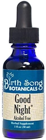 Birth Song Botanicals Good Night Herbal Sleep Tincture with Valerian and Passionflower, Natural Sleep, Stress, and Relaxation Support Supplement Adults, 1oz Bottle