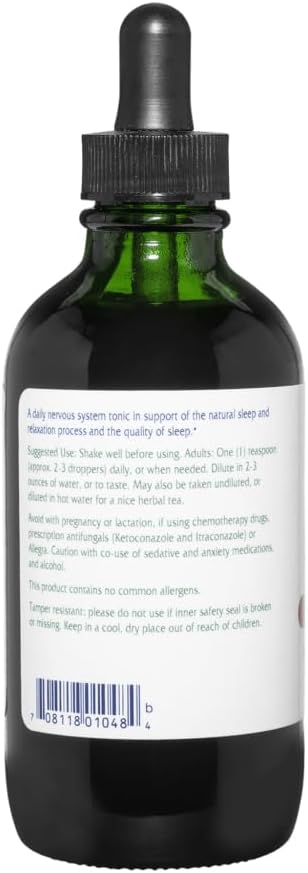 Vitanica Sleep Tonic, Natural Liquid Sleep Aid Supplement, Dr. Formulated, Relaxation and Calm Support for Adults, Stress Relief, Valerian Root, Lemon Balm, Passion Flower, Vegan, 4 Ounce
