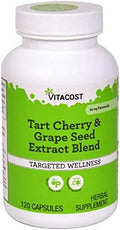 Vitacost Tart Cherry & Grape Seed Extract Blend - Standardized -- 120 Capsules