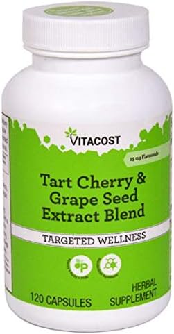 Vitacost Tart Cherry & Grape Seed Extract Blend - Standardized -- 120 Capsules