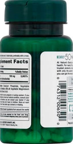 Nature's Bounty Vitamin B6 100mg Tablets - Supports Energy Metabolism & Nervous System Health, 100 Count (Pack of 3)