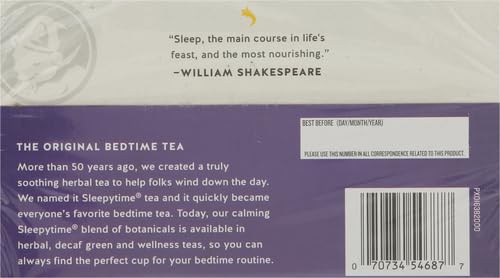 Celestial Seasonings Sleepytime Tea Plus Melatonin, Caffeine Free, Celestial Seasonings Herbal Tea, 18 Bag Box (Pack of 5)