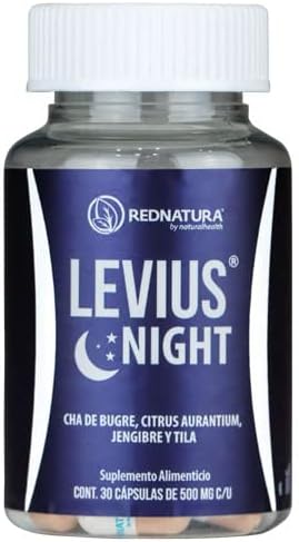 Levius Night by RedNatura – Natural Herbal Supplement for Relaxation, Sleep & Nighttime Metabolism Support – Promotes Digestive Balance – 30 Capsules