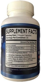Say Goodnight Natural Sleep with Melatonin 5mg, 60 Capsules - Valerian Root, GABA L-theanine, Chamomile, Passion Flower, May Help Support Calming and Relaxation for Sleeping
