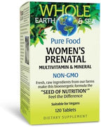 Natural Factors Whole Earth & Sea, Women's Prenatal Multivitamin and Mineral, Whole Food Supplement, Vegan, 120 Tablets