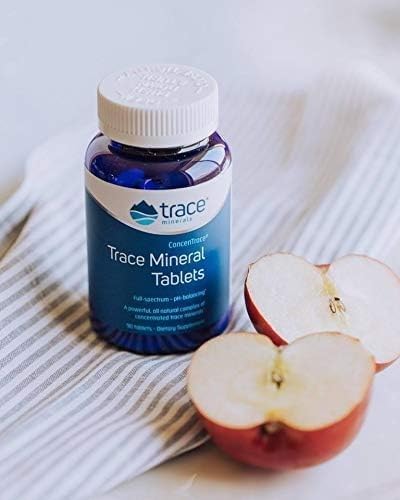 Trace Minerals ConcenTrace Trace Minerals Tablets - Daily Supplement for Overall Wellness - Natural Energy, Bone Strength, Healthy Connective Tissue & Immune System Support - 90 Count (30 Servings)
