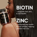 Black Girl Vitamins - Hair, Skin, and Nails Gummies with Biotin (6000 mcg), Zinc, Gelatin Free, Vitamin A, and Vitamin E - Gluten-Free. Made in The USA (Passion Fruit, 120 Count) 60 Day Supply