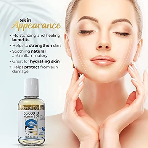 Colonial Dames High Potency 50,000 IU Vitamin E Oil Blend – is an Ideal Antioxidant Skin Therapy Oil for Whole Body.