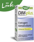 Nature's Way Dim-Plus, Diindolylmethane Vegetarian Capsules, 120-Count (Packaging May Vary), Pack of 2
