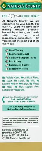 Nature's Bounty Vitamin B12 5000 mcg Sublingual Liquid,Cardiovascular Health & Cellular Energy Support,2 Fl Oz,(Pack of 3)