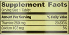 Spring Valley Vitamin B1 Tablets Dietary Supplement, 250 mg, 100 Count + Dri Store Sticker.