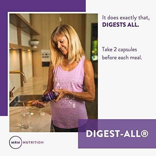 MRM Nutrition Digest-All Digestive Enzymes - Digestion and Absorption Support for Women & Men, Contains Enzymes and Herbs to Support Digestion, 100% Vegetarian & Gluten-Free - 50 Servings