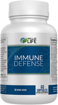 Immune Defense 600mg | 60 Veg Capsules. Enhance Immune Health with a Potent Blend of Graviola Leaf, Raspberry Fruit, Green Tea, Turmeric, Garlic. Boost Your Well-Being Naturally.