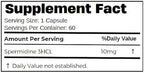 Spermidine 10mg, 60 Capsules, Longevity & Cellular Health Supplement, Promotes Autophagy, Supports Heart Health, Brain Function, Immune System