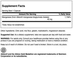 Swanson Albion Chelated Manganese Glycinate 40 Milligrams 180 Capsules