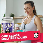 Underground Bio Labs Panda Fuel Premium Protein Whey,Hydrolyzed Collagen,Casein,Probiotics, Enzymes, Keto Friendly,Time Release, 25 Servings (2.5 Pound, Blueberry Muffin)