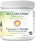 Dr Clark Vitamin C Powder Ascorbic Acid - Immune Support Supplement, Gluten Free, Potent antioxidant, Supports Brain Function, Promotes Tissue Formation and Repair, 454gm | 16oz