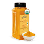 HQOExpress Organic Ground Turmeric Powder – USDA Organic, Non‑GMO, Kosher, Lab Tested –Chef Jar (18 oz) – Sustainably Grown, Traceable, Legacy Brand Since 1977