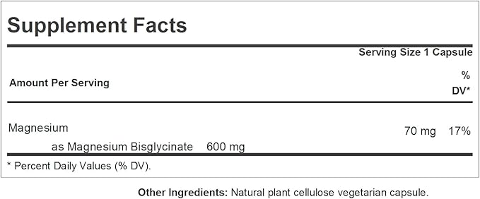ANDREW LESSMAN Magnesium Bisglycinate - 480 Capsules - 70mg. Gentle, Highly Absorbable, Non-Laxative, Calming Magnesium for Relaxation. Enhanced Absorption. No Stomach Upset