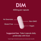BESTVITE DIM (Diindolylmethane) 400mg with Bioperine (120 Vegetarian Capsules) - No Stearates - No Gelatin - Vegan - Non GMO - Gluten Free