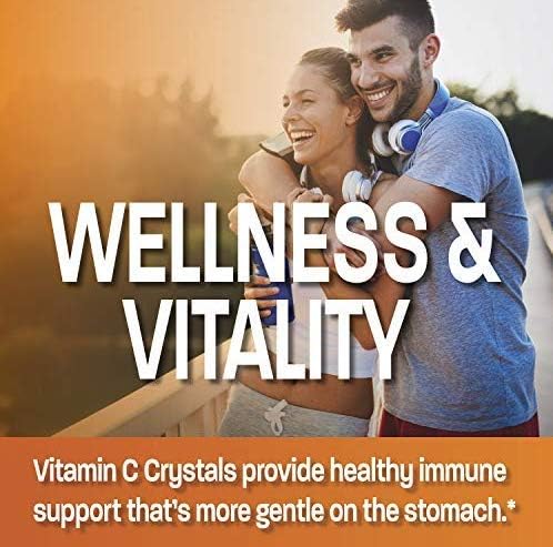 Bronson Buffered Vitamin C Powder Ascorbic Acid Buffered with Sodium Ascorbate Soluble Fine Crystals – Promotes Healthy Immune System and Cell Protection – Powerful Antioxidant - 1 Kilogram (2.2 Lbs)