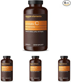 Amazon Elements Vitamin C 1000mg, Supports Healthy Immune System, Vegan,10 Month Supply,300 Tablets(Pack of 4)