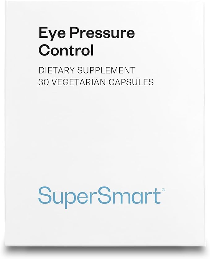 SuperSmart - Eye Pressure Control (Patented Ingredients) - with Mirtoselect Bilberry Extract & Pycnogenol Pine Bark Extract - Eyes Supplement | Non-GMO & Gluten Free - 30 Vegetarian Capsules