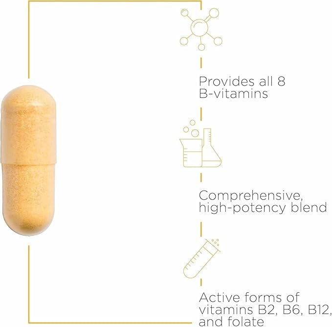 Integrative Therapeutics Active B-Complex - with Choline and Methyfolate - Cellular Energy, Immune Function & Heart Health Support with Vitamins B2, B6 & B12*- Gluten-Free - 120 Capsules (60 Servings)